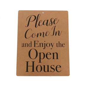 Open House Door Sign (SCV)