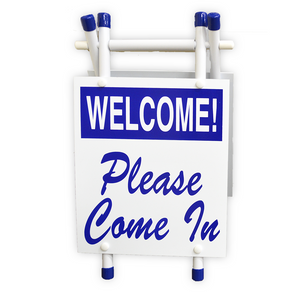 Small “Welcome! Please Come In” Signs with Stand (SCV)