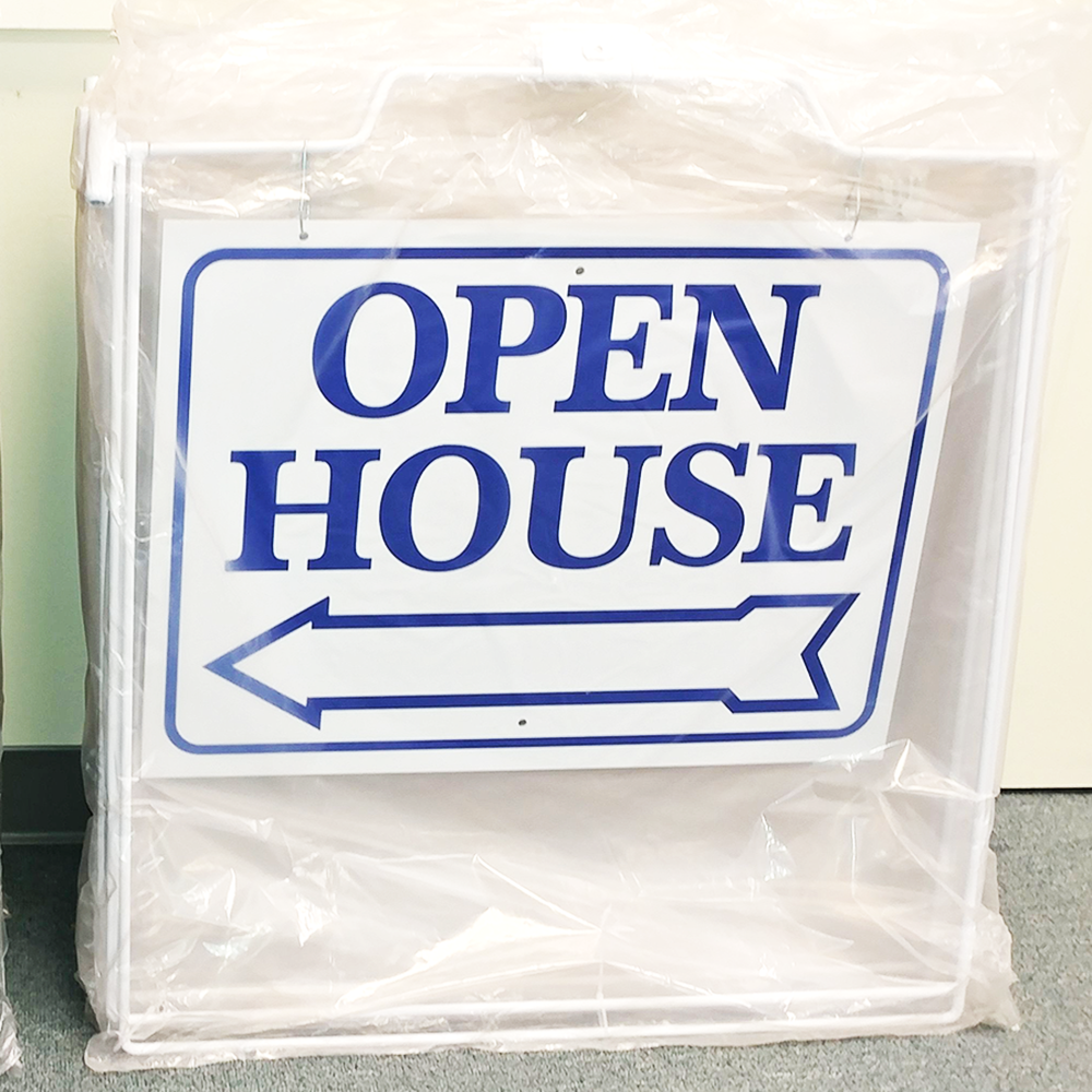 Metal A-Frames with Open House Signs (SCV)
